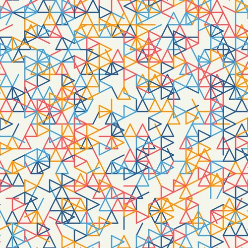 Abstract geometric background seamless pattern Vector Image