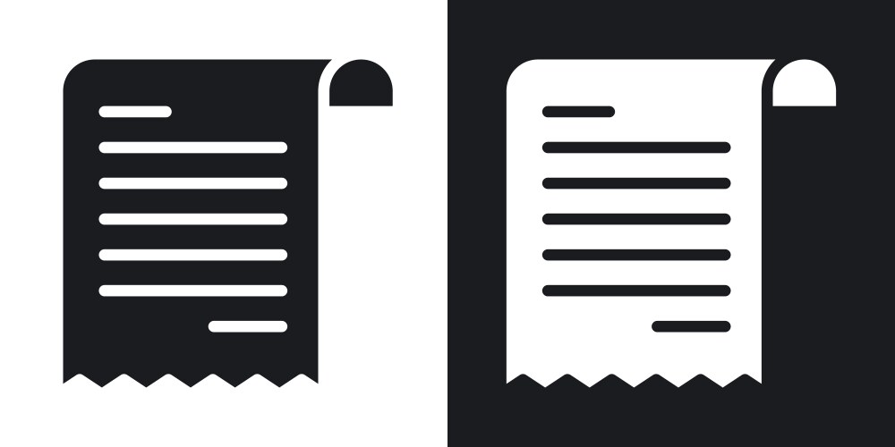 Invoice icon set pay tax receipt symbol order Vector Image
