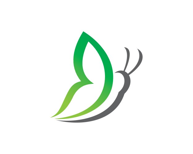 Butterfly logo design template Royalty Free Vector Image