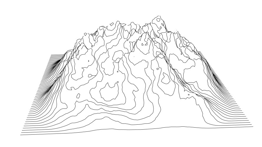 Curve lines in shape part mountain range vector image