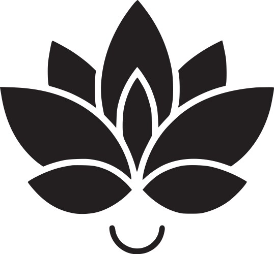 flower - black and white vector image