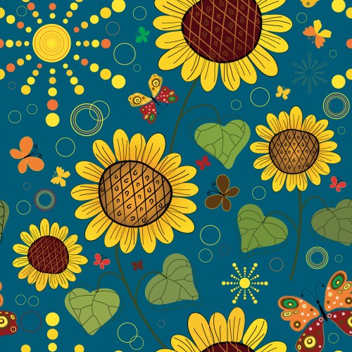 Seamless floral background Royalty Free Vector Image