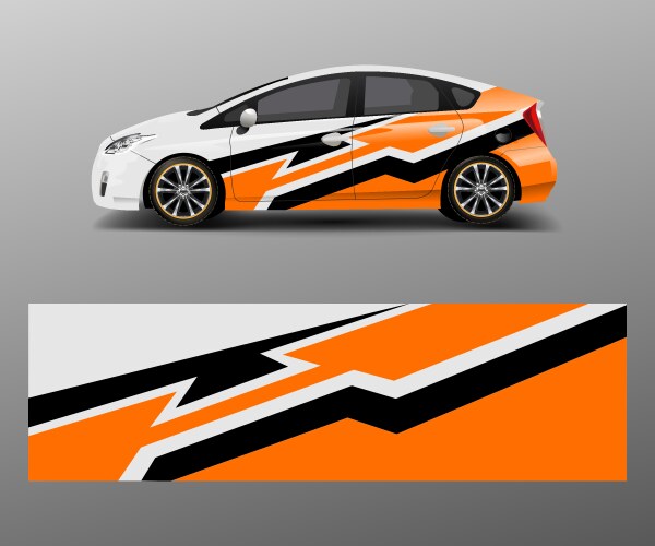 Car Racing Wrap Decal - Speed & Motion Vector Image