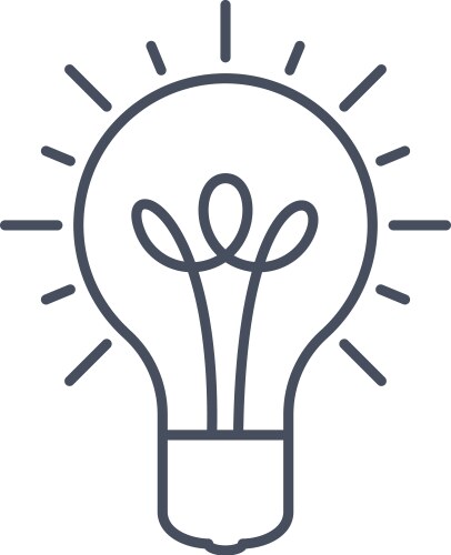 light bulb icon vector image