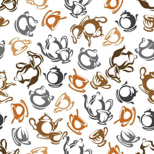 Coffee seamless pattern Royalty Free Vector Image
