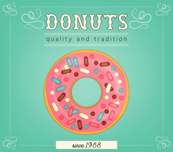 Delicious donuts bakery shop Royalty Free Vector Image