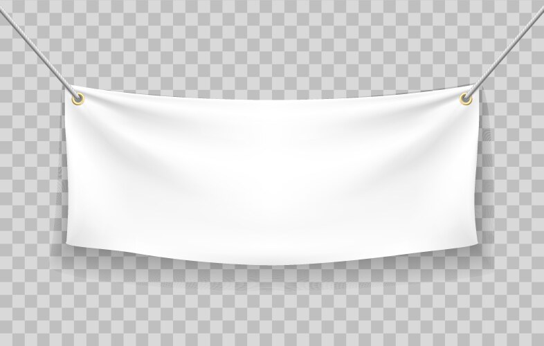 Blank fabric banner vector image