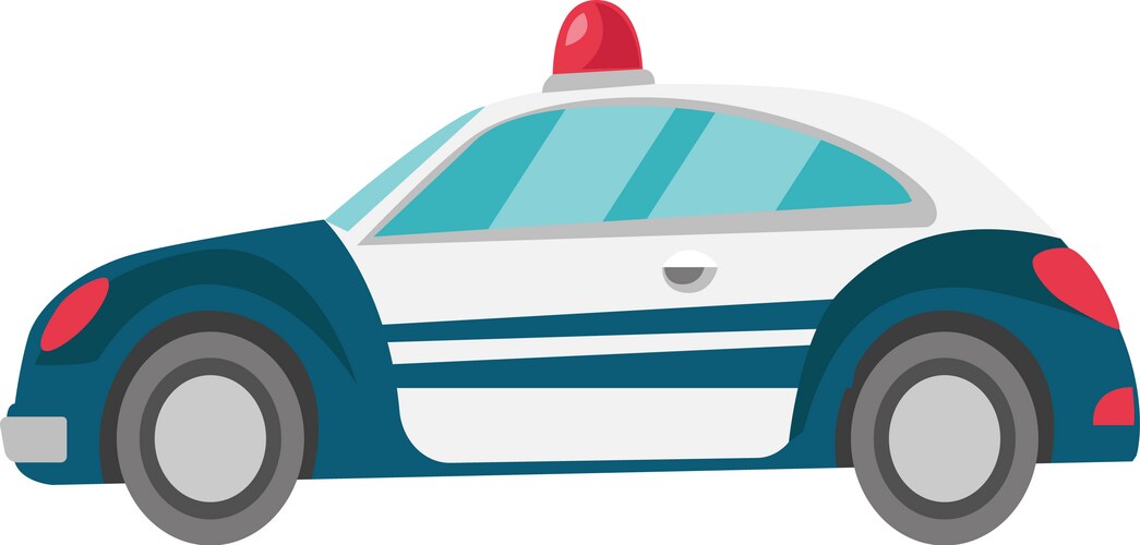 Police car cartoon Vector Image