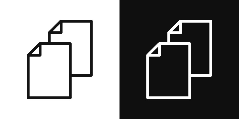 Duplicate icon set copy data files symbol Vector Image