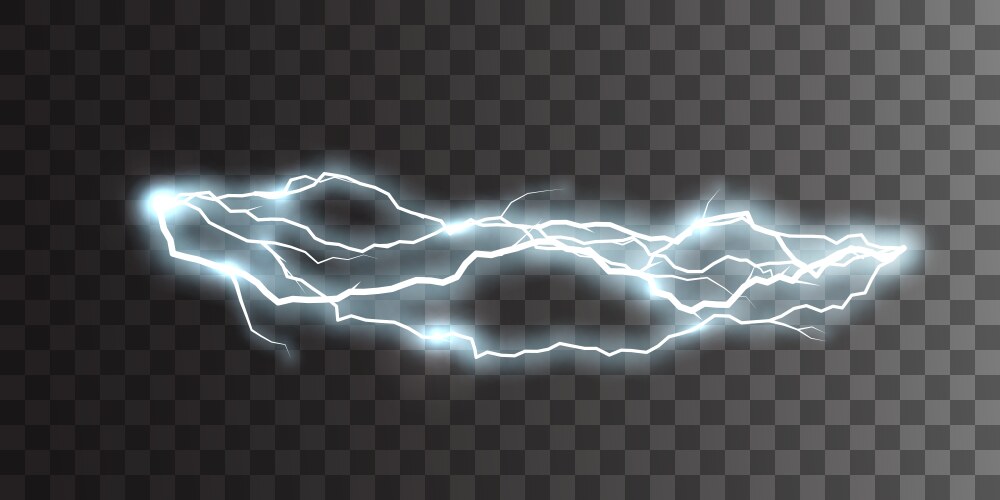 Realistic effect of lightning Royalty Free Vector Image