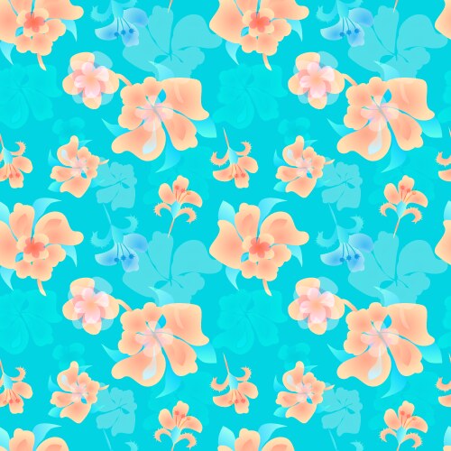 ornate floral endless pattern vector