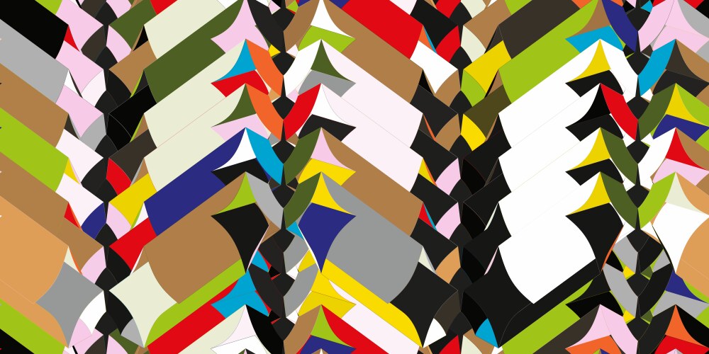 Abstract seamless colorful 3d pattern background vector image