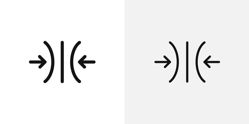 Compress liner and solid icon set in black color Vector Image