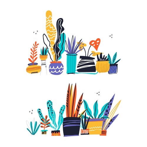 Botanical Plant Collection Vector Image
