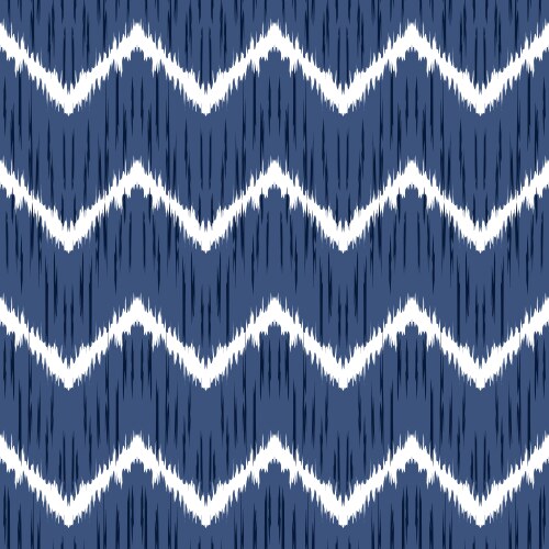 Colorful ikat chevron frame seamless pattern Vector Image