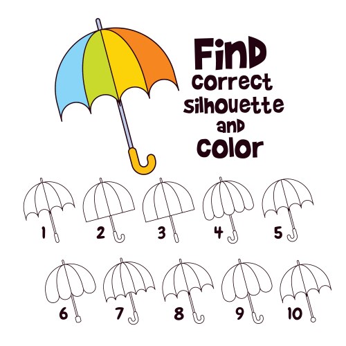 Find the correct shadow 2 same objects vector image