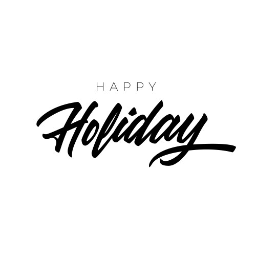 happy holiday good quality lettering brush pen vector image