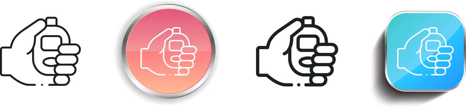 Glucosemeter icon thin linear regular and button vector image