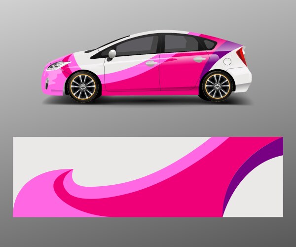 Company branding car decal wrap design graphic Vector Image