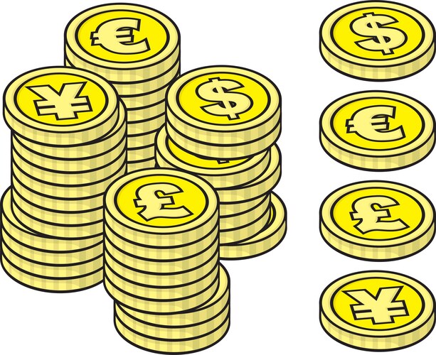 Coin Stacks - Money Collection Vector Image