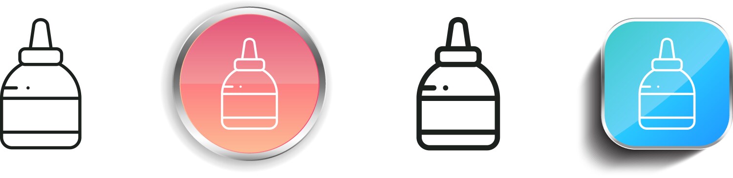Glue icon thin linear regular and button style vektorbild