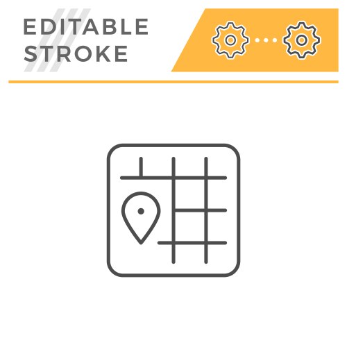 location editable stroke line icon vector image