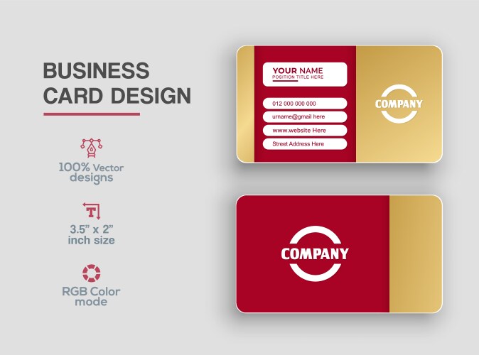 Modern business card design vector image