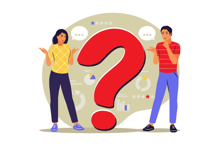 People ask question confused person asking Vector Image