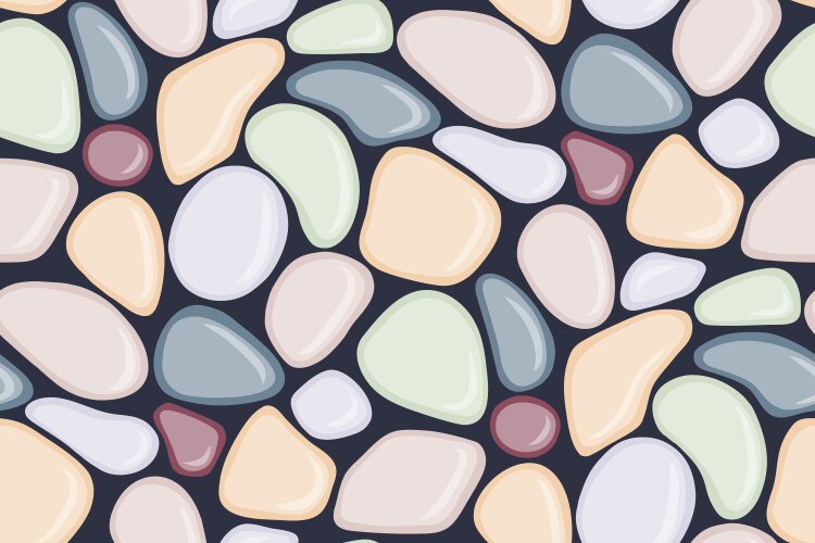 Seamless pattern of stones Royalty Free Vector Image