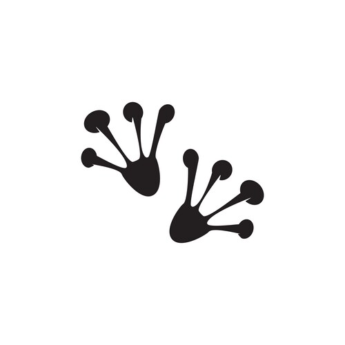 Frog Footprint Icon - Wet Earth Vector Image