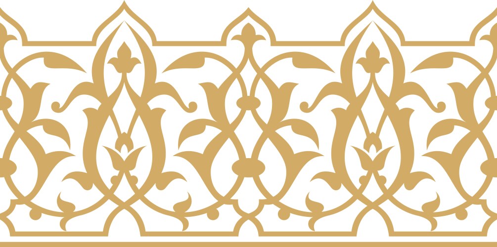 Arabic floral frame traditional islamic design Vector Image