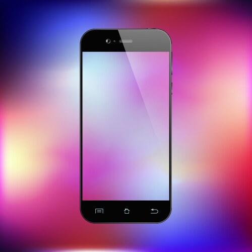 smartphone on gradient background mobile phone vector image