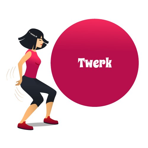 Twerk dancer in cartoon style vector image