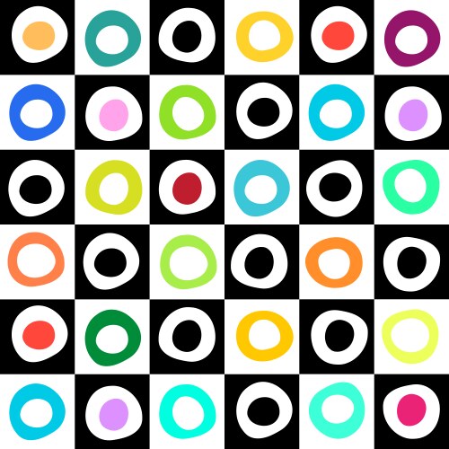 black white and color mosaic background vector image vector image