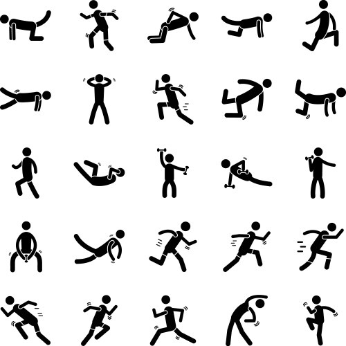 Exercise icons (33029606) – Royalty-Free Vector | VectorStock