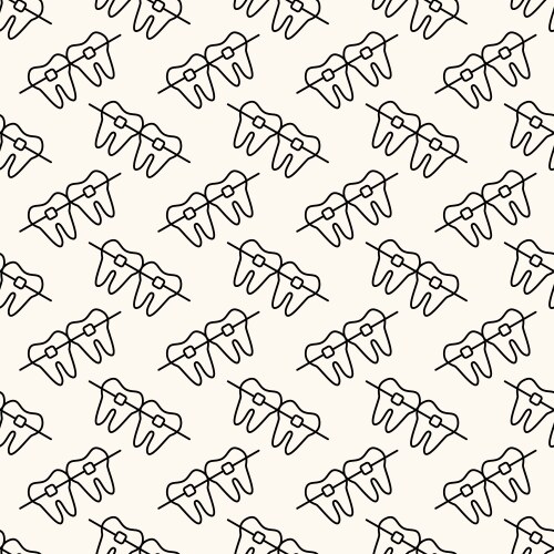 Seamless geometric pattern with teeth Royalty Free Vector