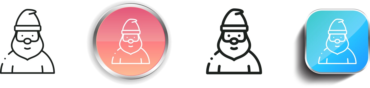 Gnome icon thin linear regular and button style vector image