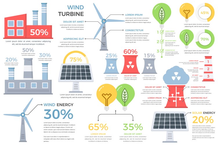 Energy infographics vector image