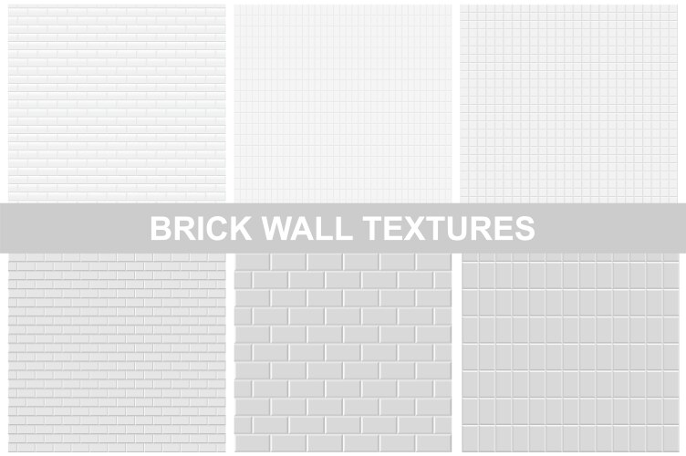 White brick wall seamless texture Royalty Free Vector Image