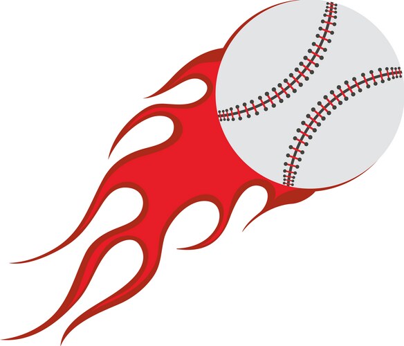 Sport ball fire cricket Royalty Free Vector Image