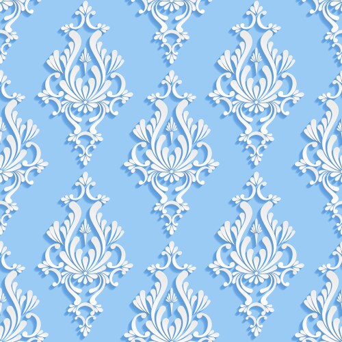 Seamless damask pattern pink texture Royalty Free Vector