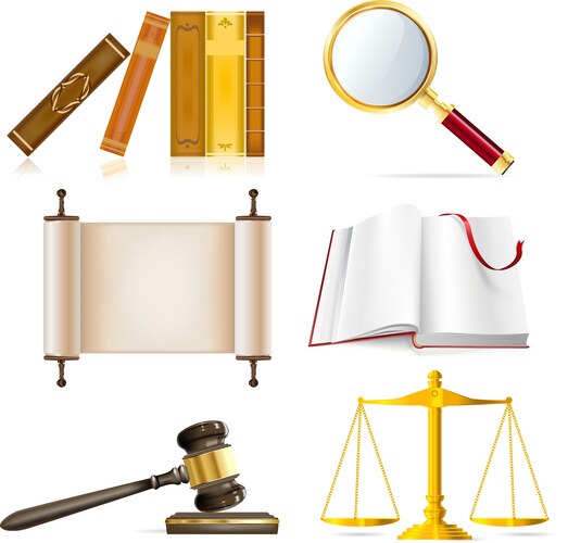 Justice System Icons Vector Image
