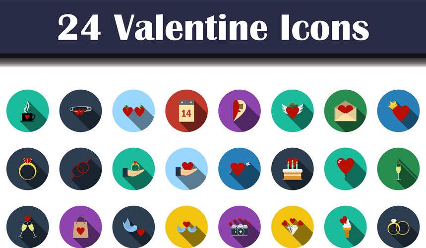 Valentines day icon set Royalty Free Vector Image