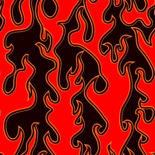 Red flames seamless repeating pattern Royalty Free Vector