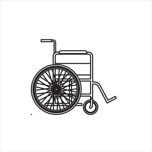 Simple wheelchair sketch design Vector Image