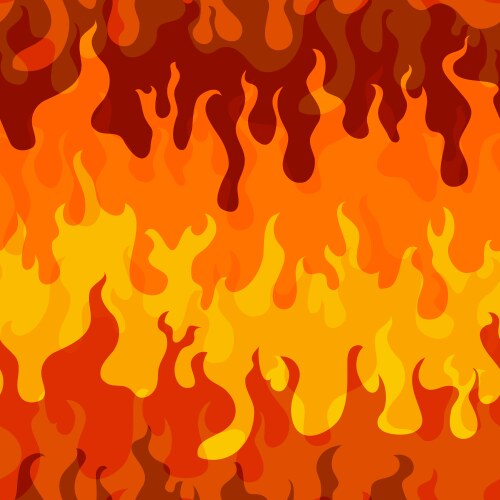Red flames seamless repeating pattern Royalty Free Vector