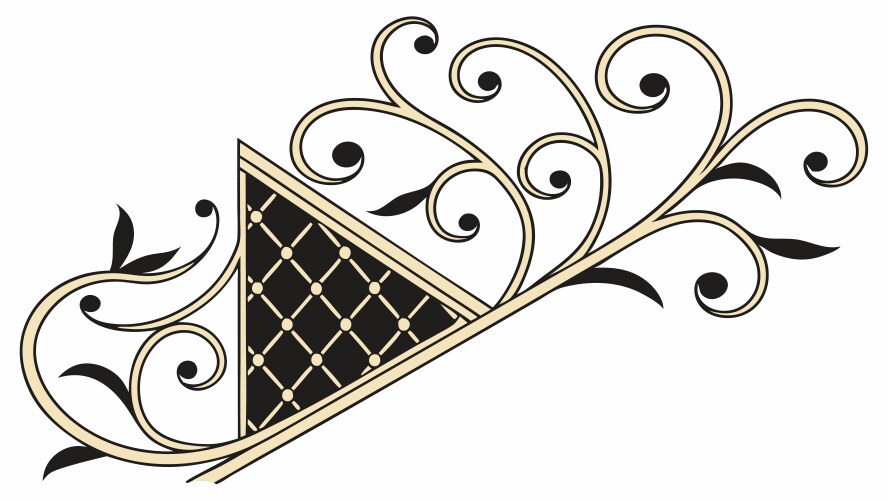 Classic scroll intricate grid with elegant vector image