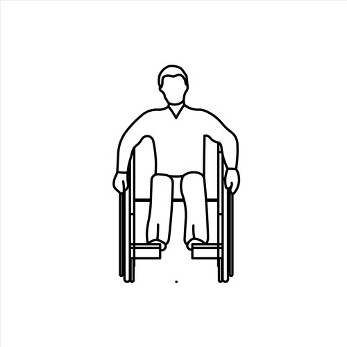 Design a sketch person sitting Vector Image