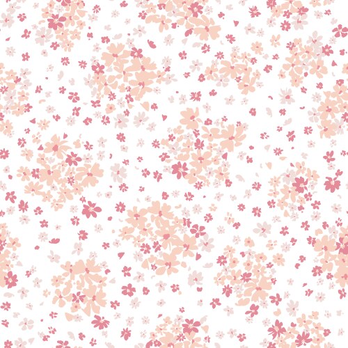 White ditsy flowers on blue seamless Royalty Free Vector