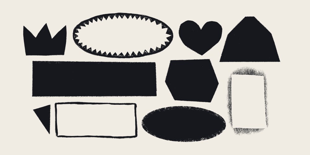 Paper rectangle with rough edge torn shapes Vector Image